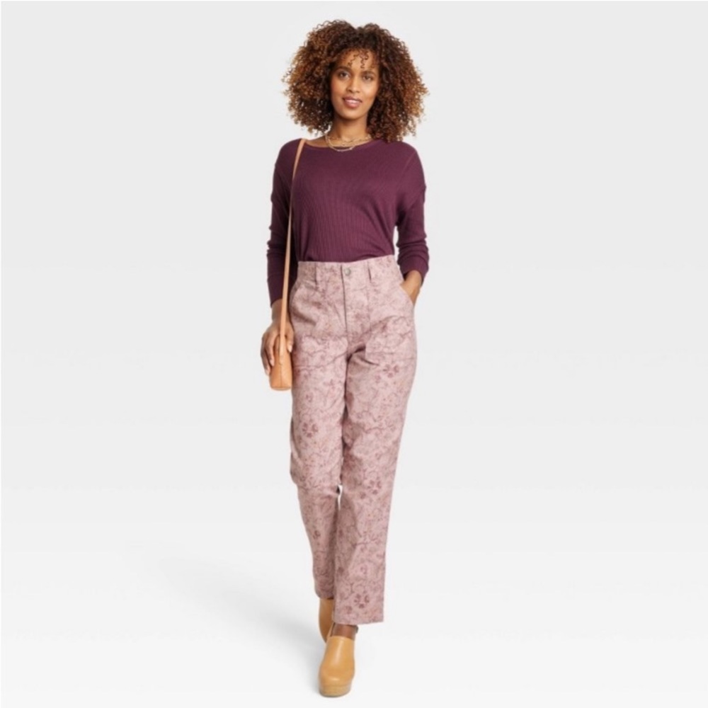 Knox Rose floral printed pants sz L